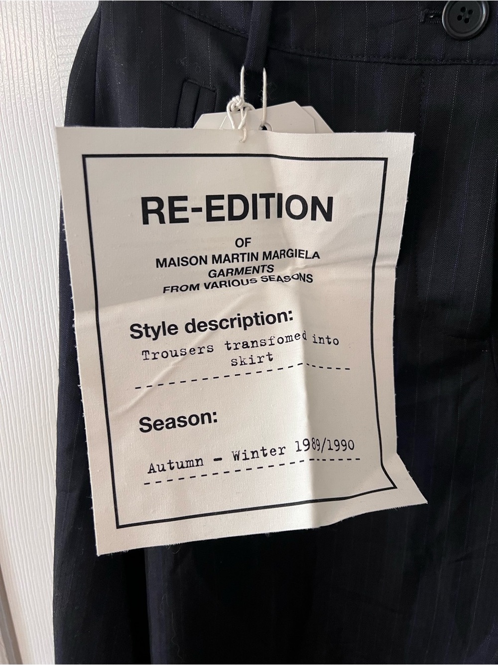 Maison Martin Margiela X H&M 2012 Archive Re-Edition Trousers Transformed Skirt - Picture 2 of 11